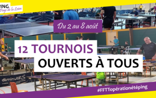 Calendrier tournois semaine du 2 août