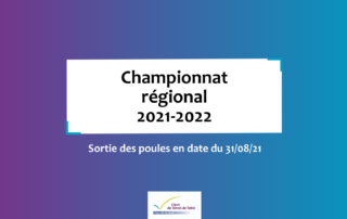 Poules championnat régional 2021-2022